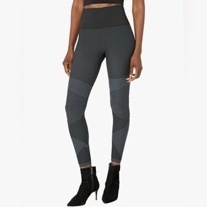 Spanx Seamless Moto Leggings Very Black Women's Size XS